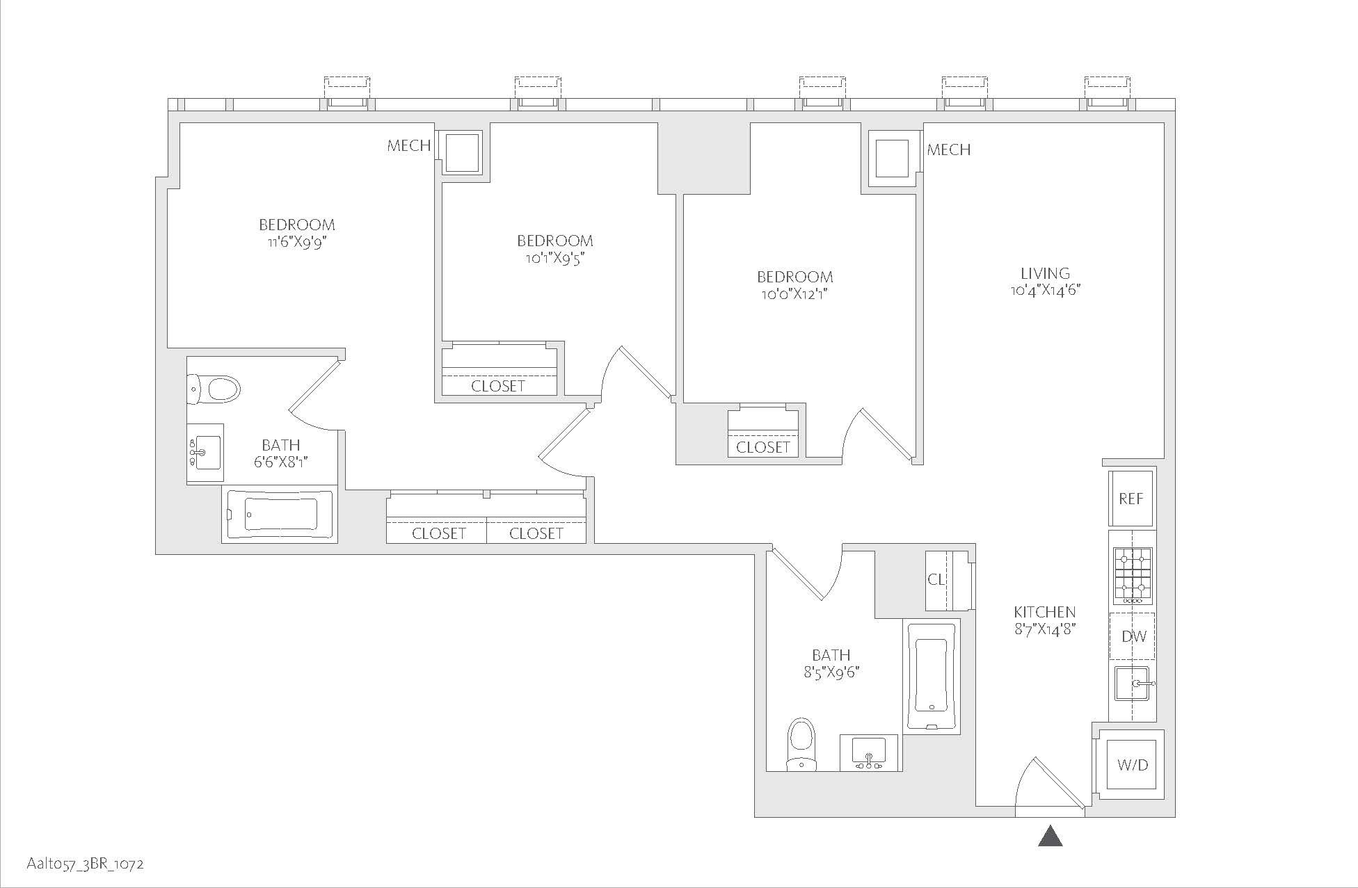 Apartment 08P floorplan